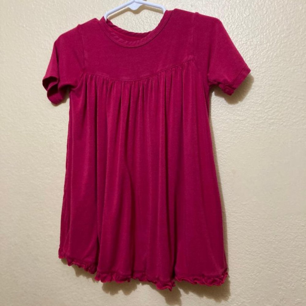 Kic Kee Pants Brand Pink Bamboo Blend Short Sleeve Dress Size 18-24 Months